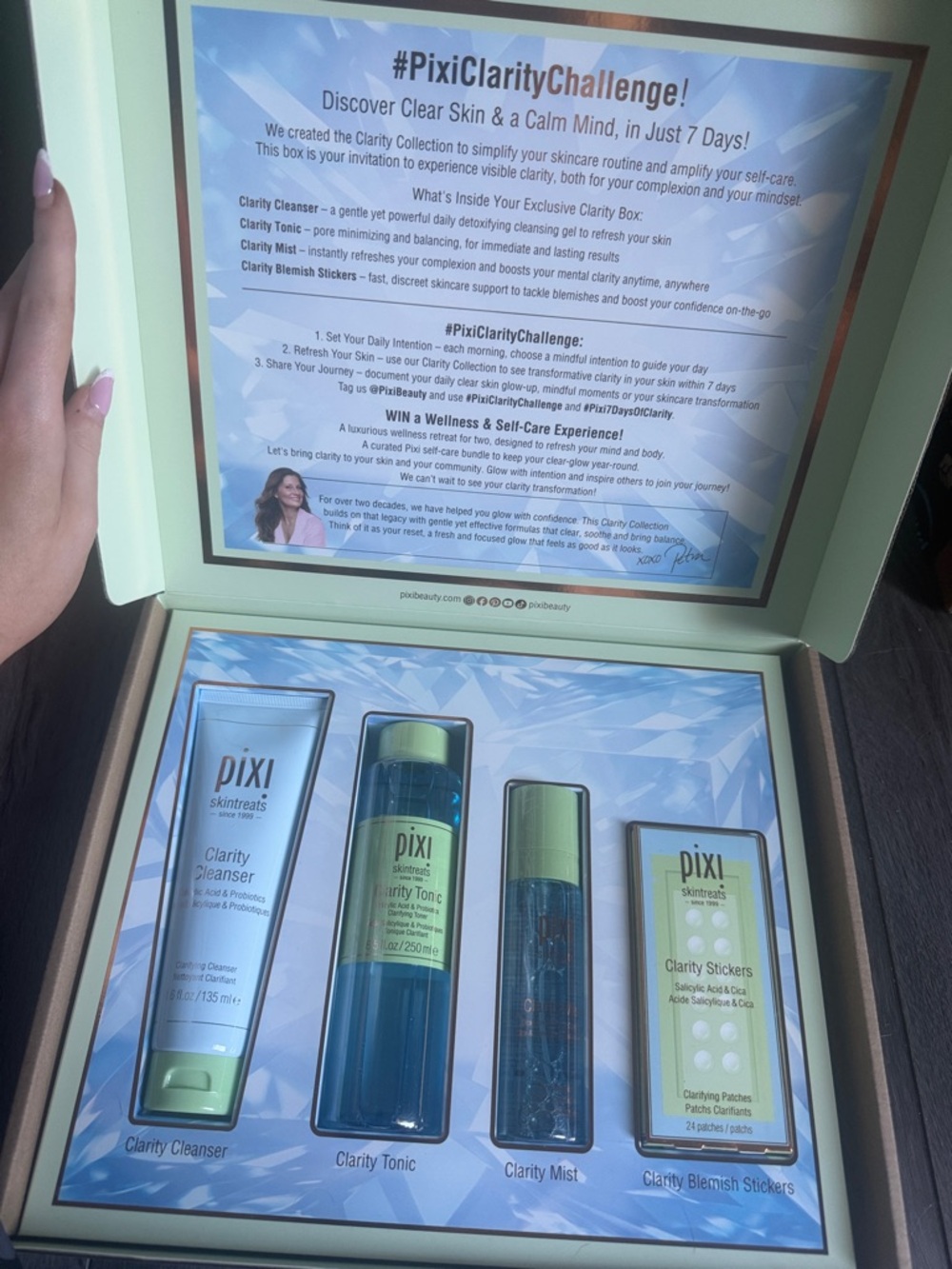 Pixi Clarity Skintreats Set — Green & Blue Packaging